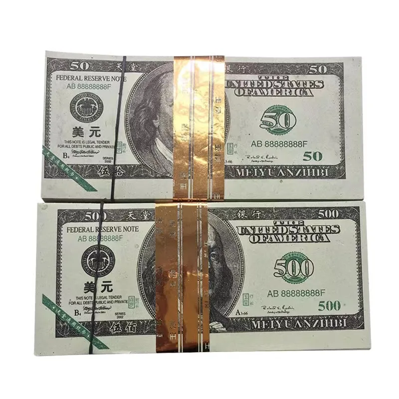 100 Dollar Bill Realistic Play Money Props Full Print Two Sided 100 Pcs Joss Paper For Movie Ancestor Prop Money Paper To Burn