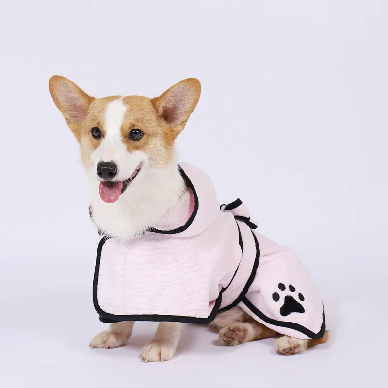 Pet Bathrobe Powerful Absorbent Dog Towel High Quality Soft Comfortable Super Fiber Cat Bath Towel Pet Cleaning Product