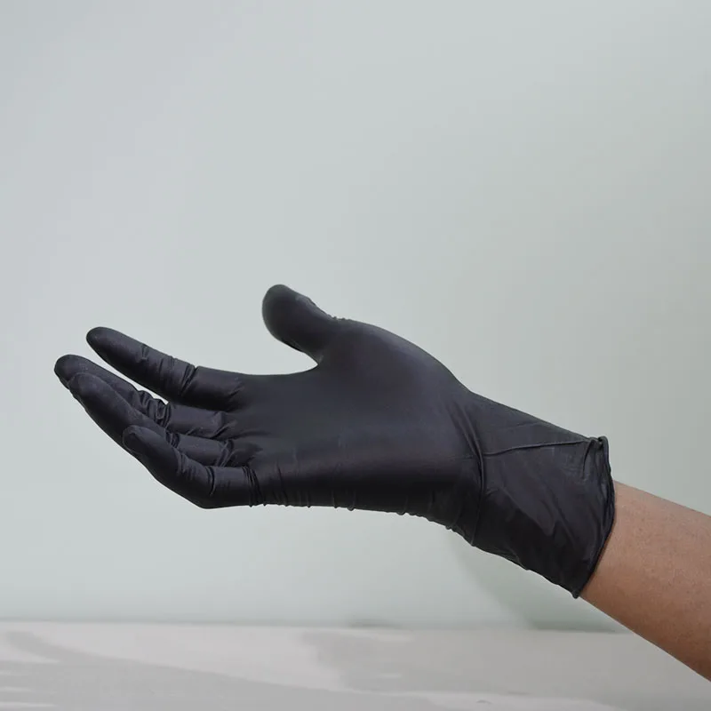 Latex Free Disposable Nitrile Gloves Powder Free Black S / M /L/XL With CE ,ISO ,EN455 Certificate Good Quality