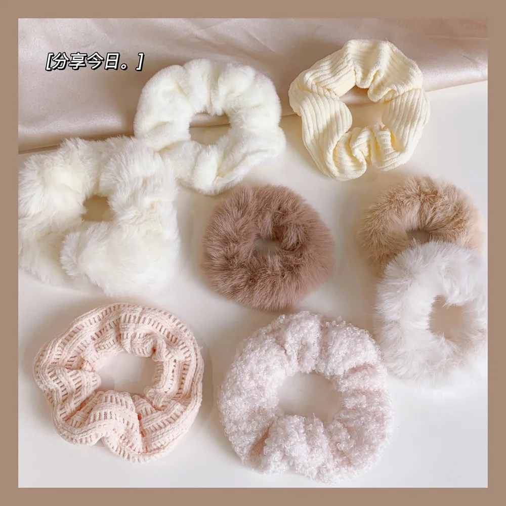 Winter Plush Large Intestine Hair Tie Hair Accessories Rubber Band Women Fur Headband
