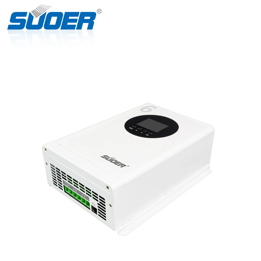 Suoer SMP-series 60A 12v 24v 36V 48v MPPT Solar Char Controller for Lighting LCD Display 50A/40A/30A/80A Rated Current Options