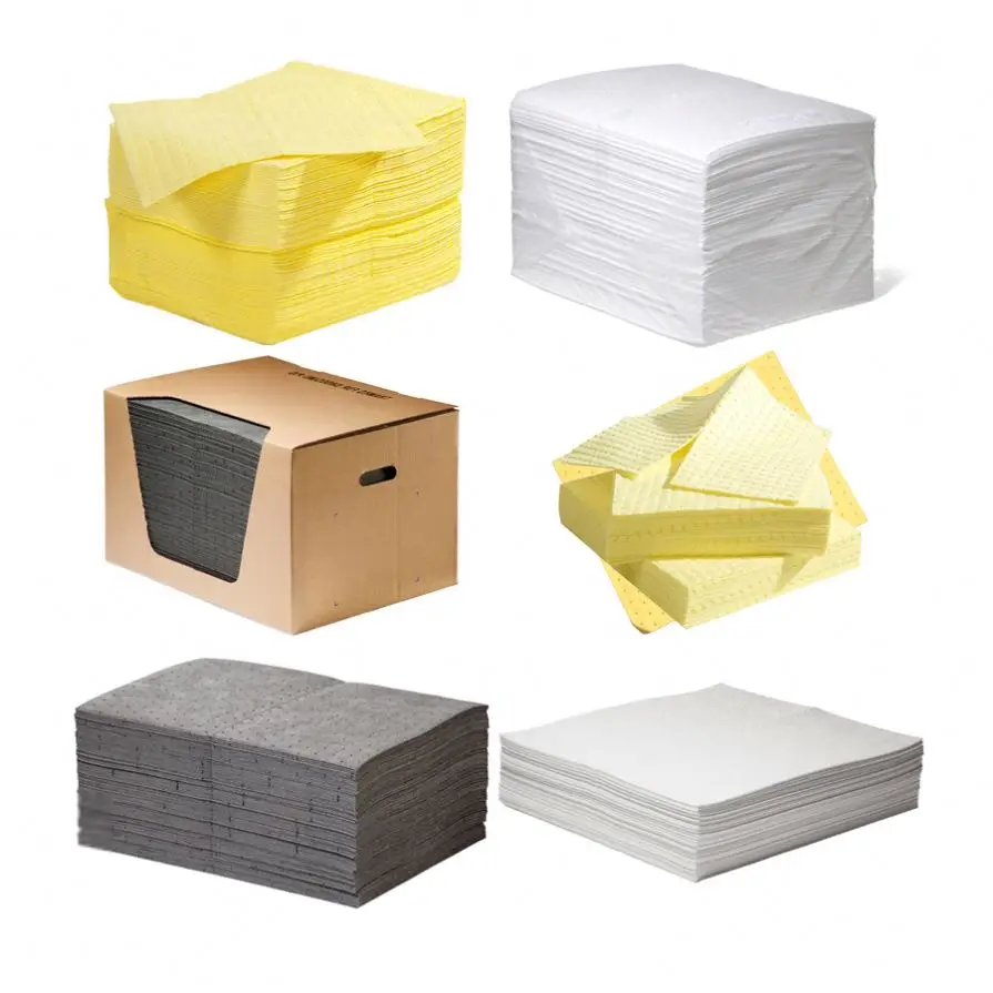 Pp Absorbent Pads Chemical Oil Liquid Cost Efficiency Melt Blown For Environmental Dimpled Non Woven Absorbing Sheet