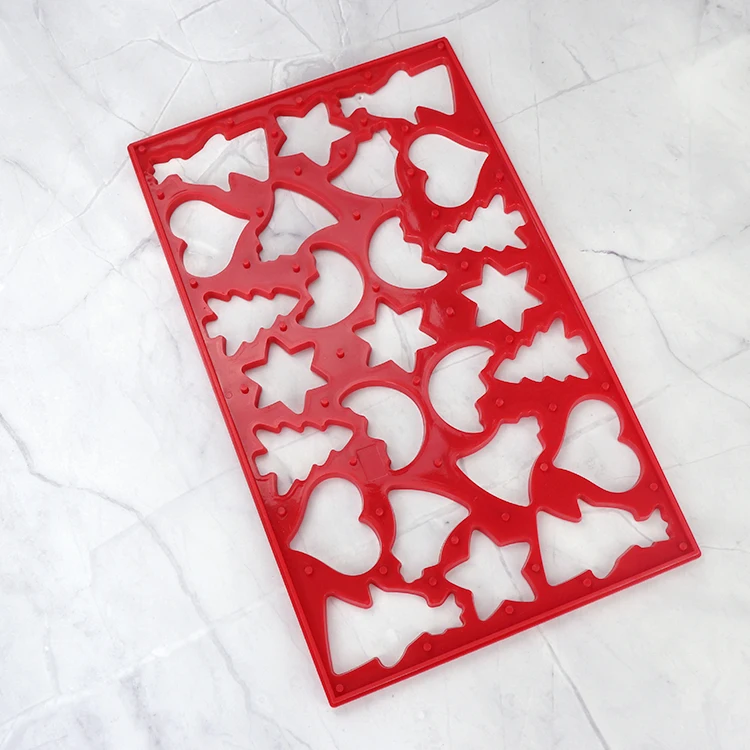 New design DIY baking cake craft bakery pastry tools cookie polygraphic shapes baking plastic biscuit mold