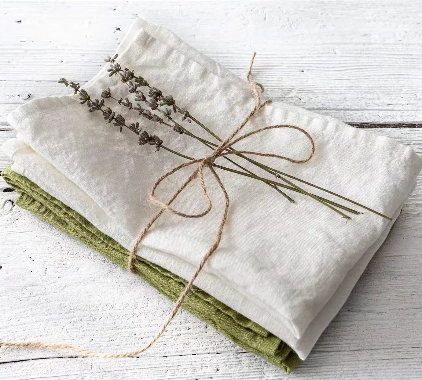 Natural Linen Napkin Rustic wedding table Decoration Linen Viscose Napkin