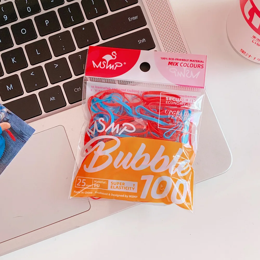 400 шт. корейской цветовой гаммы для резинкой разноцветные небольшой пакет одноразовые Малая круглая резинка прочных резинок