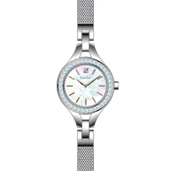 Top quality ladies japan quartz movement slim stone watches