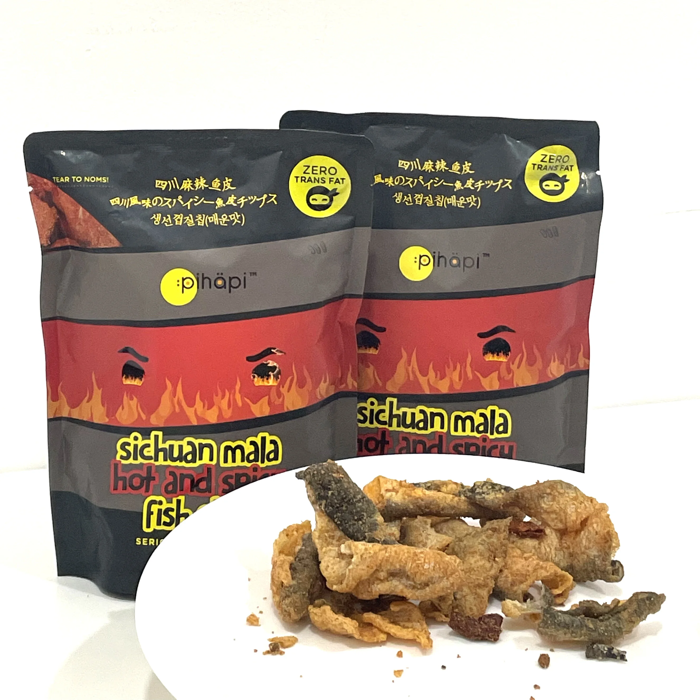 Премиум упаковка, горячая Распродажа, закуска из рыбной кожи, сычуаньмала и пряный вкус, Новое поступление, закуска из морепродуктов