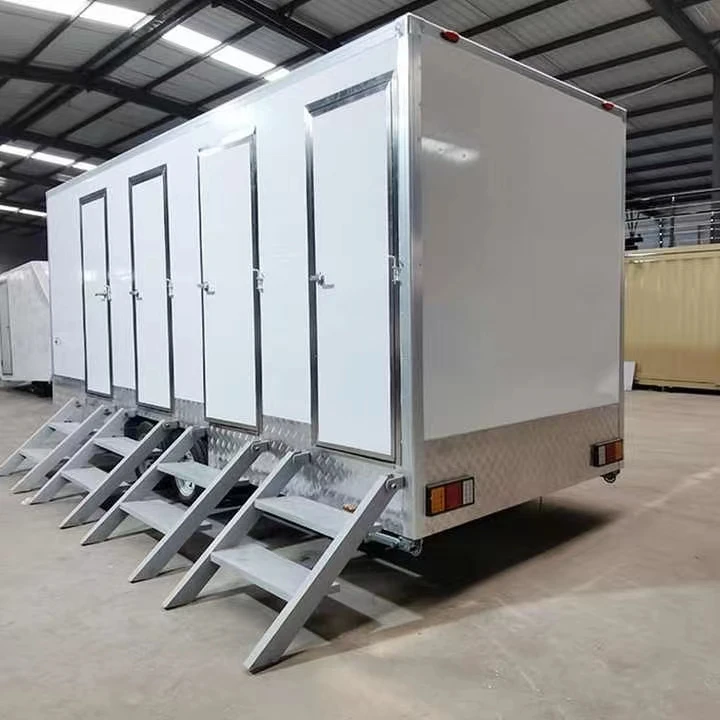 Luxury Portable Toilets Mobile Plastic Restroom Trailer Bathroom Trailer For Wedding And Events