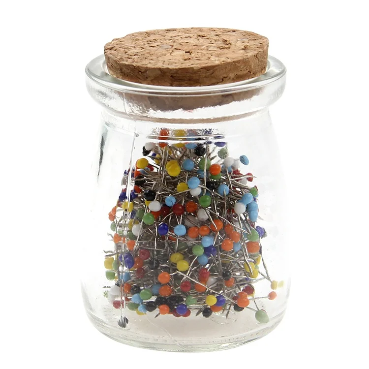 Colorful Garment Tailored Positioning Needle Safety Pear Shape Pin  in bottle