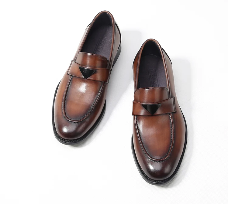 Handmade Genuine Leather Men Shoes italian Large Size Boys Shoe Official Formal Dress Shoes