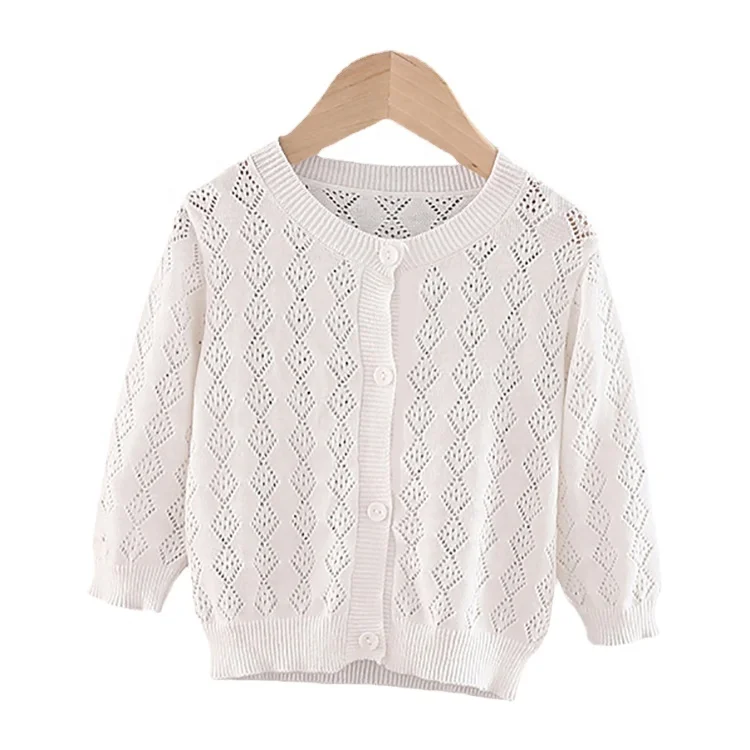 
Baby cotton knit children spring and autumn thin sweater coat infant air conditioning shirt boys and girls top 