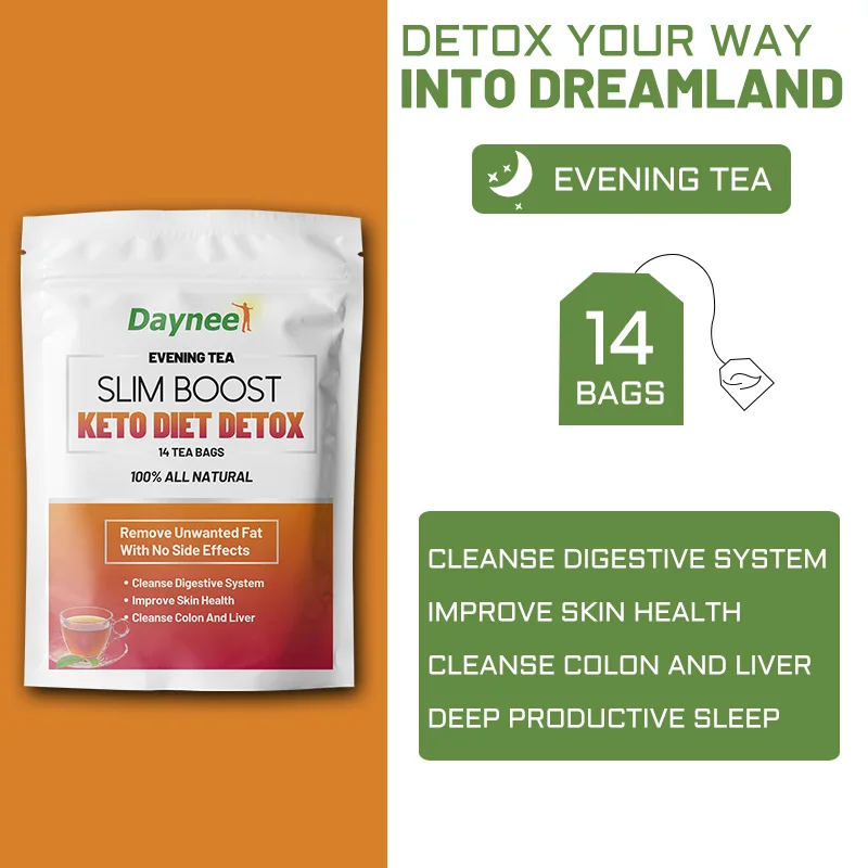 Чай для похудения Keto Diet Detox индивидуальный органический травяной чай вечернего и дневного дня