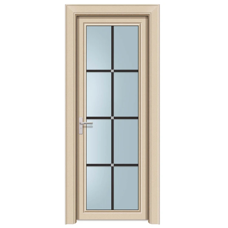 Factory Hot Sale thermal break aluminum bathroom door design with double glazing inward
