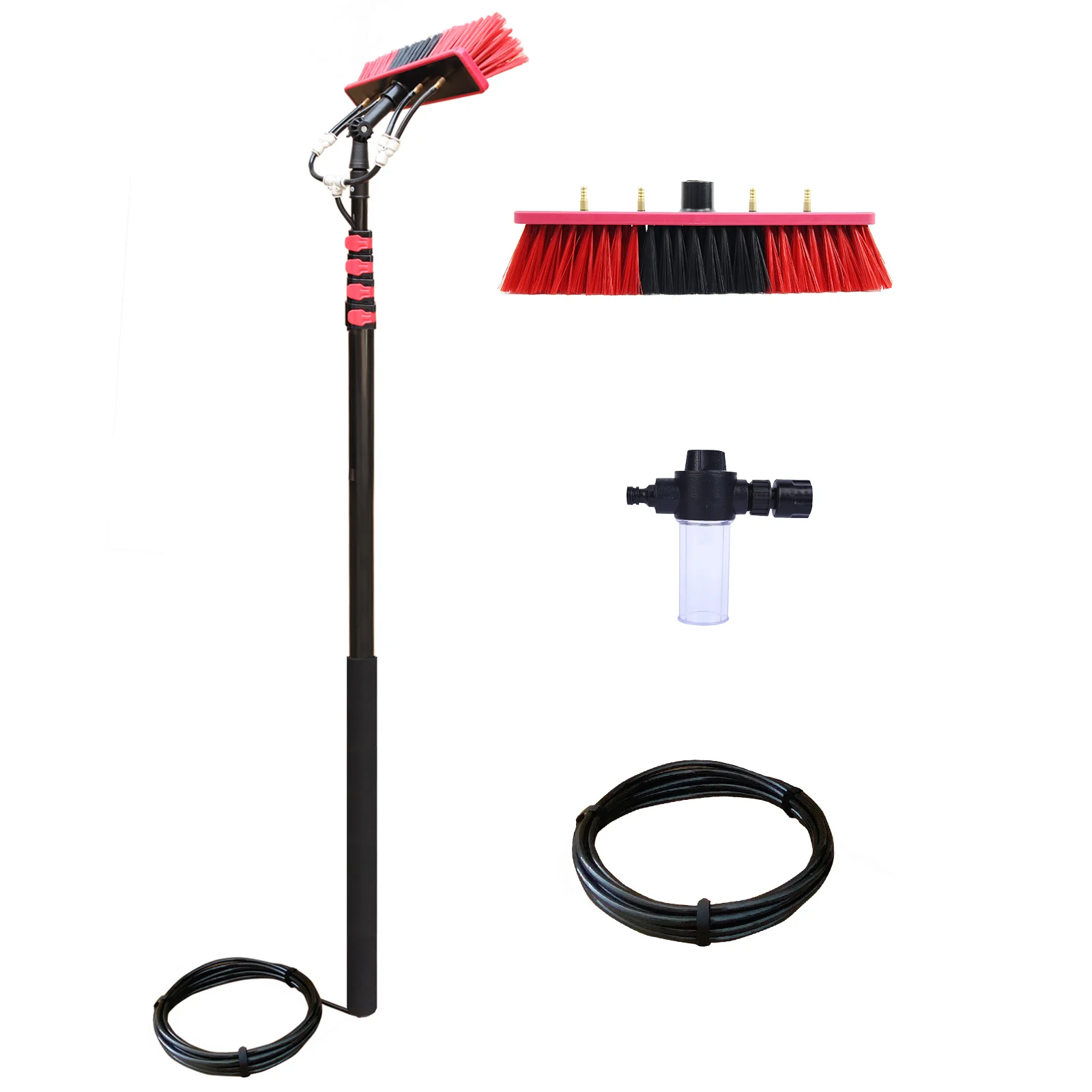 H9 12ft-24ft Outdoor Window Telescope Photovoltaic cleaning solar panel cleaning brush changzhong