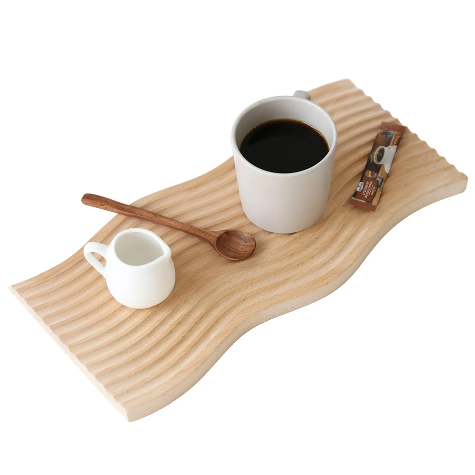 Wholesale Serving Trays Coffee Shop Canteen Serving Trays for Restaurant Bamboo Tray