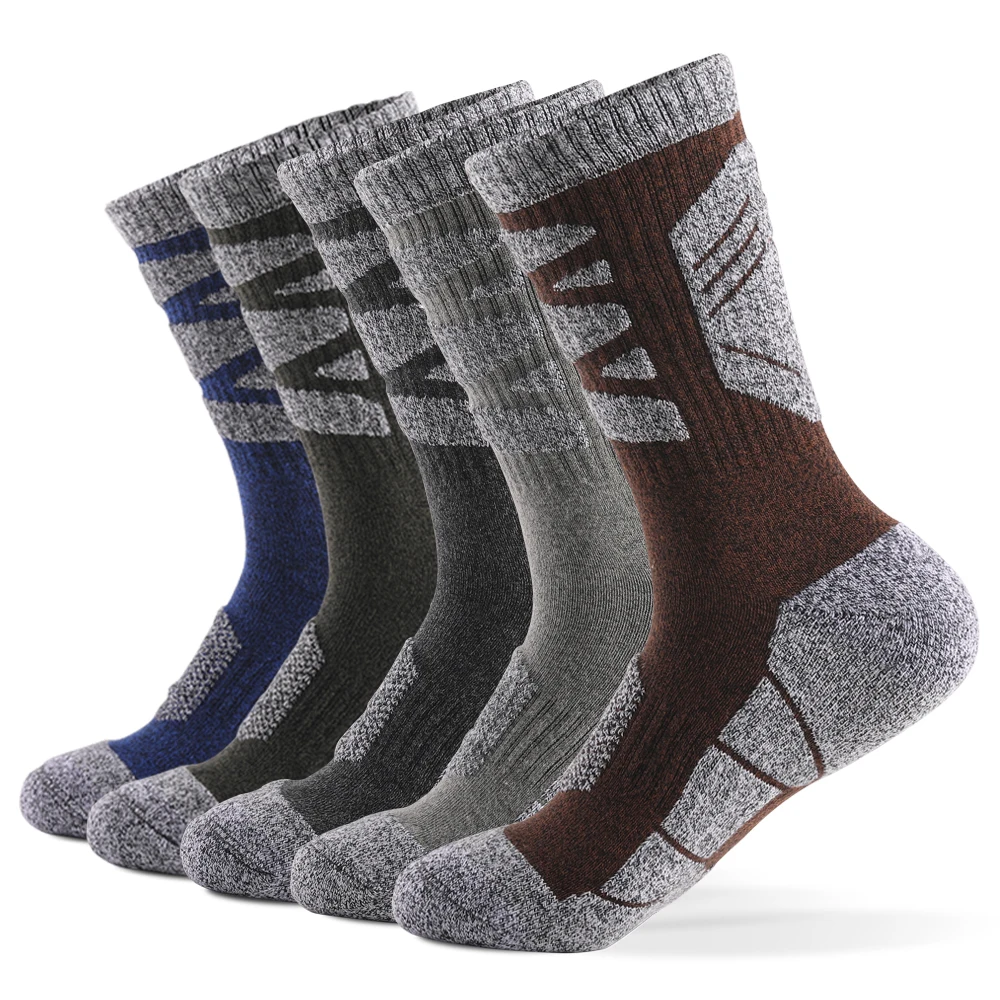 Good quality winter warm fleece cashmere merino wool woolen alpaca hiking socks for men