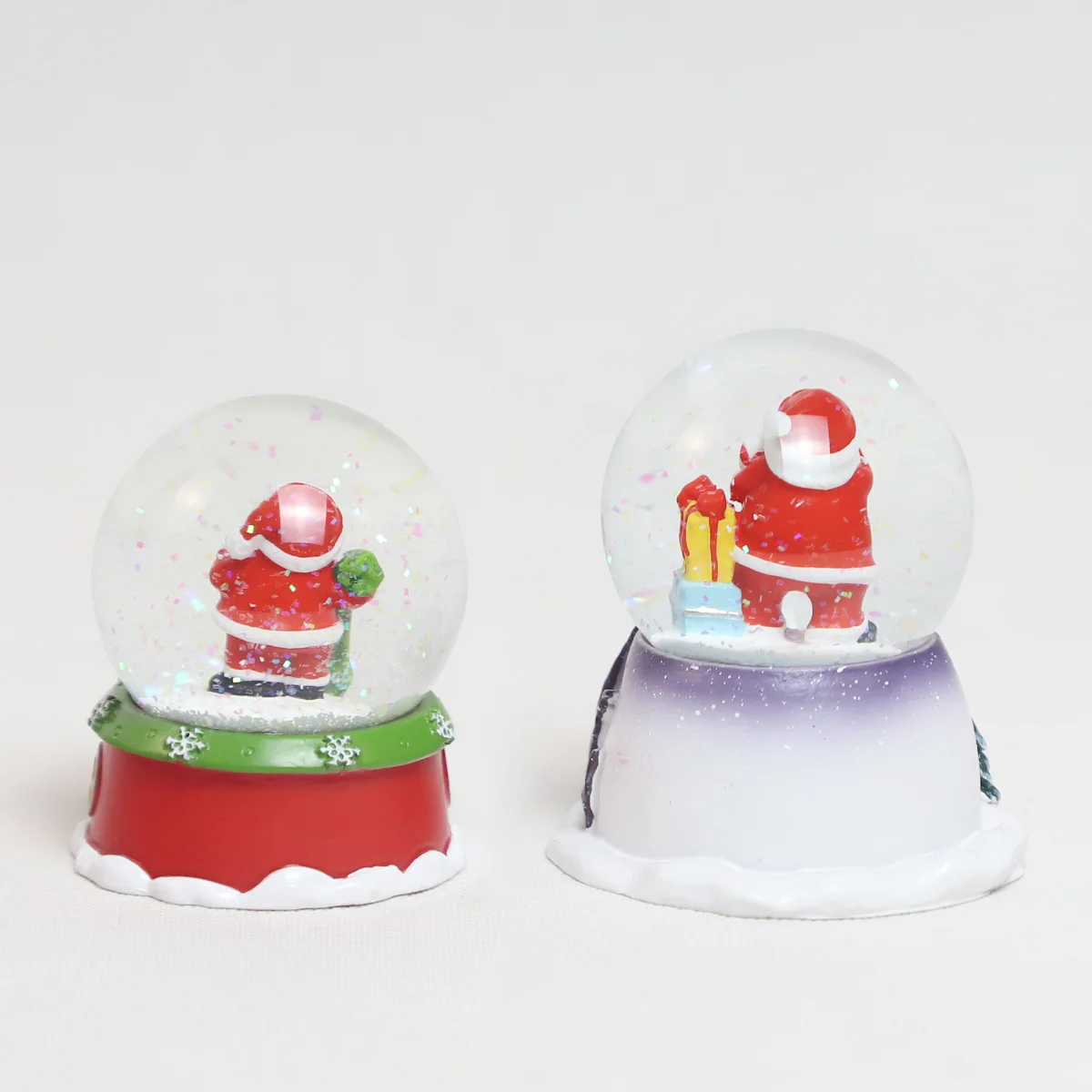 ornaments ornaments villager housed resin light christmas glass snowball beautiful crystal ball with a santa or christmas tree