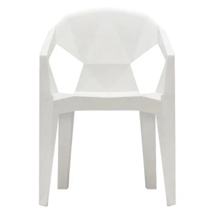 Stackable plastic chairs for restaurant stalls Designer chairs with high load-bearing capacity