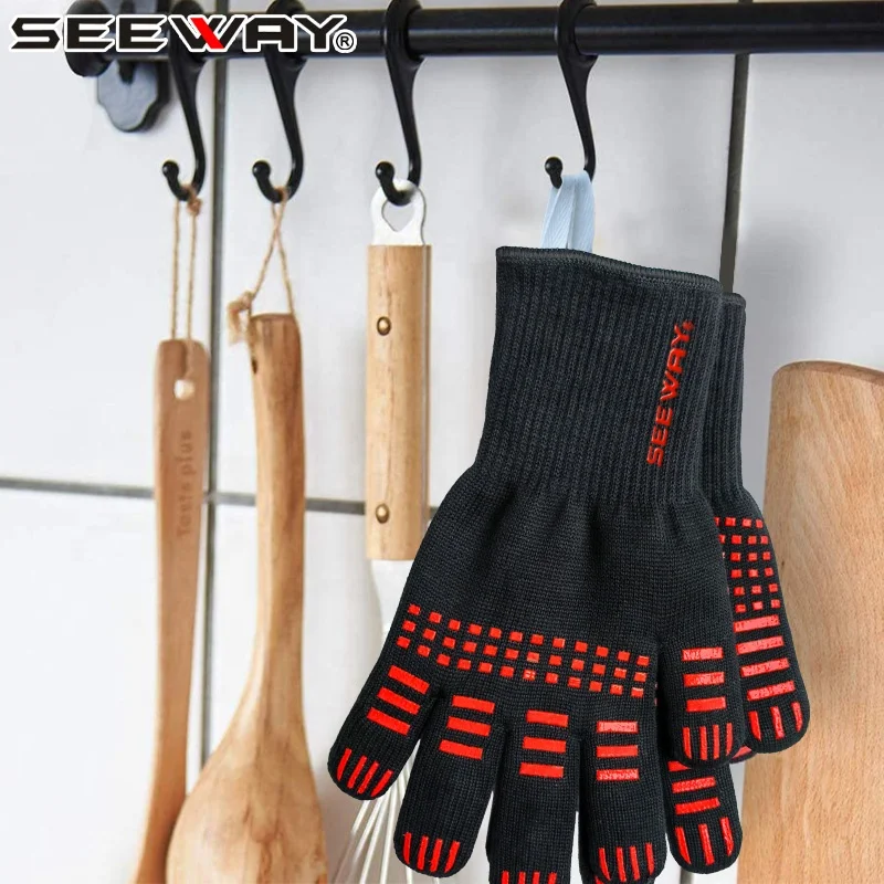 Seeway Flameproof Heat Resistant Grill Cooking Gloves