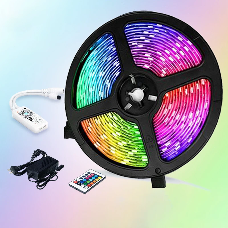 Светодиод Luces Para Casa 12 В 5 м 2835 5050 SMD RGB Tiras De светодиоды смарт-полосы уличные Barras Luz
