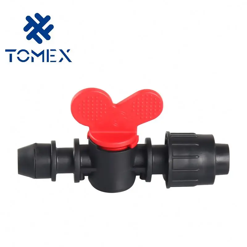 2021 16/20mm plastic pipe irrigation mini bypass valves for drip tape