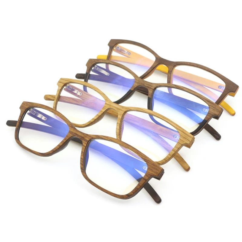 Acetate Prescription Eyeglasses Frames For Men and Women Wood Grain Optical Glasses Frame with Clear Lens sunglasses shades