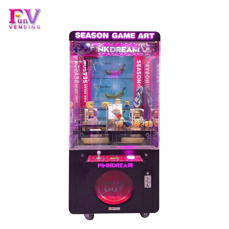 Hot Selling Game Art Claw Machine 1 player Operated Vending Games Machines Coin Pusher Game Guangzhou Funvending for karaoke