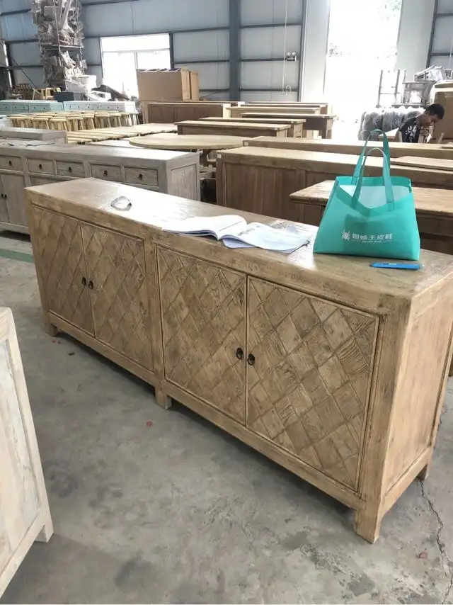 Chinese Antique Natural Recycled Wood Sideboard Chest drawers bedroom sideboard