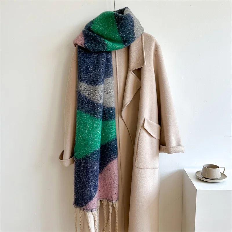 Wholesale Pure Color Simple Matching Autumn and Winter Scarf Men and Women Thickened Lengthened Warm Shawl
