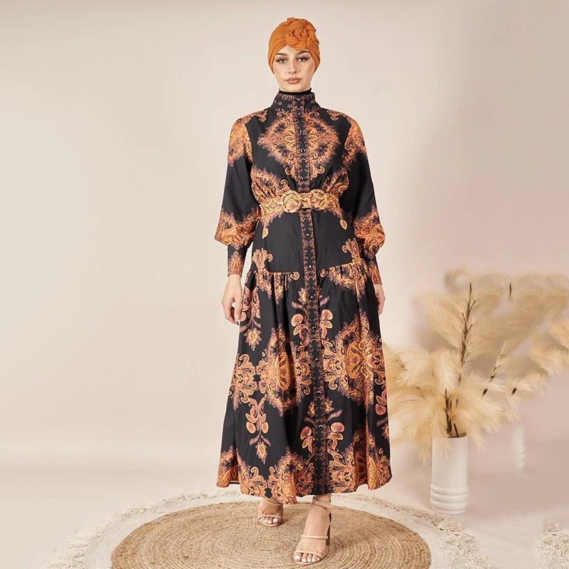 Latest Designs Fashionable Pakistan Abaya Beige Arabian Thobe Turkish Islamic Clothes Muslim Women Fashion Dress