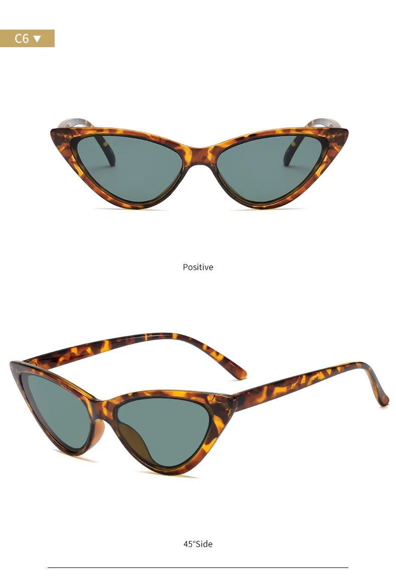 Rectangle Vintage Eyewear Fashion Design Retro Sun Glasses Female Lady Eyeglass Cat Eye Casual Sunglass