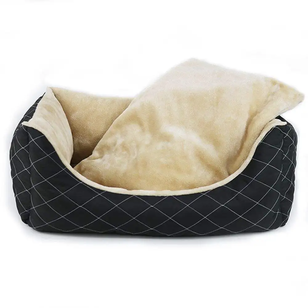 Warm stylish and simple wholesale multifunction pet bed dog cat bed soft plush cushion takes out the travel pet bed