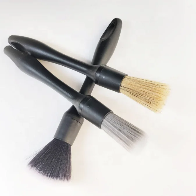 Multifunationial 3pcs Car Interior Dust Cleaning Brushes Set PP/Bristle Universal Auto Rim Wheel Crevice Detailing Brushes