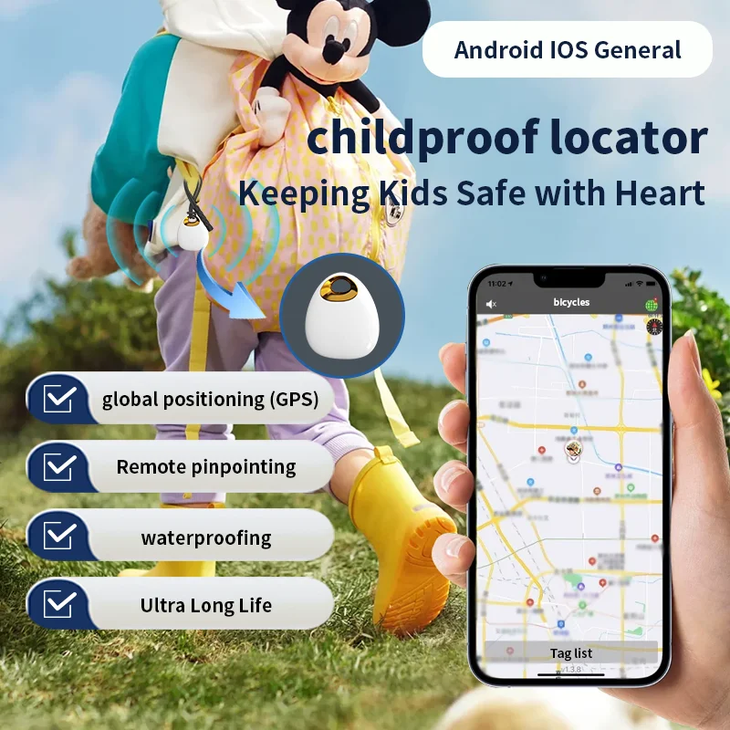Custom Portable Smart GPS Pet Tracker Anti-Lost Location Device with iOS/Android Compatibility Waterproof Fashion Accessory