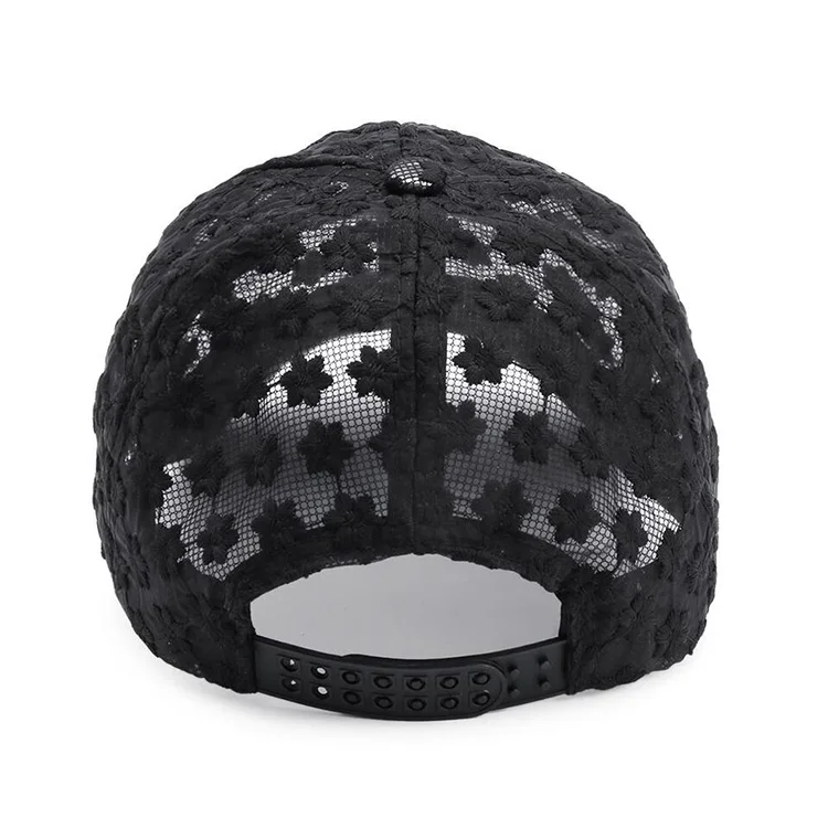 Top Quality Fashion Summer Sun Visor Hollow Breathable Peaked Cap Lace Baseball Cap Hat For Women