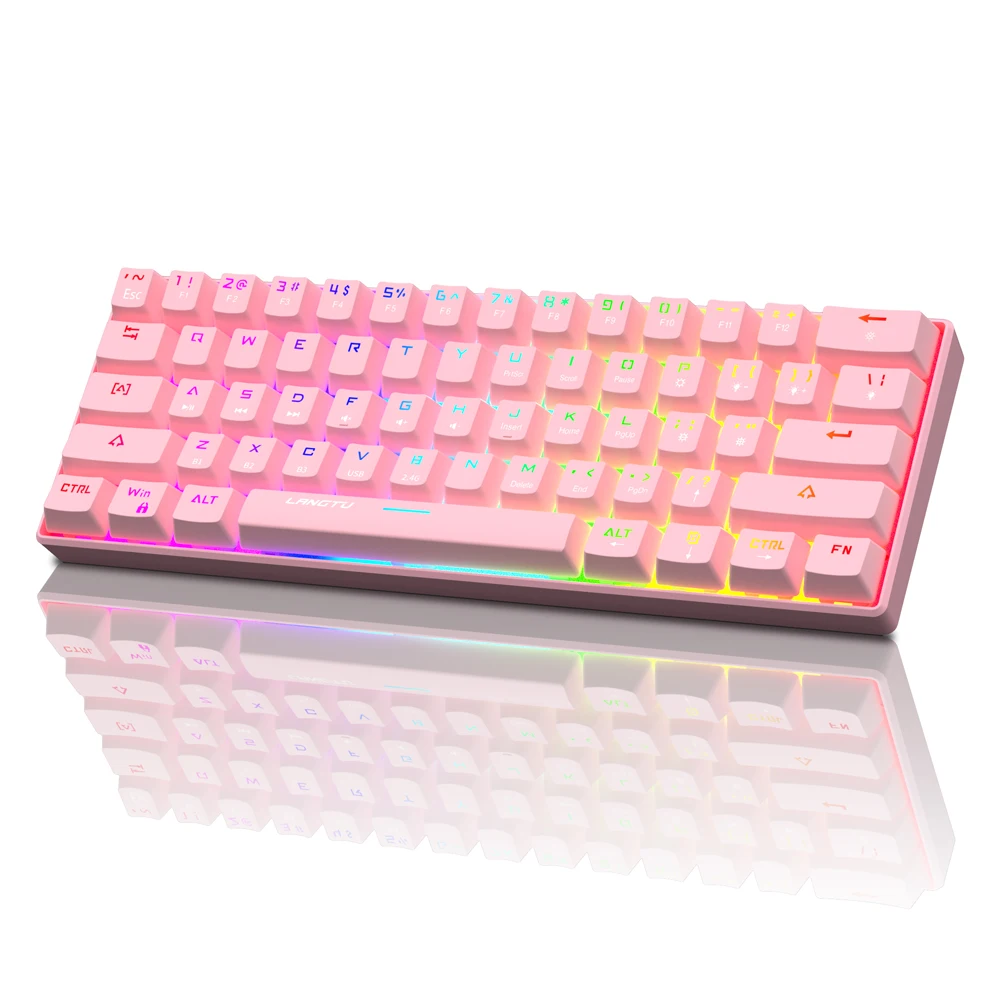 Прямая Заводская поставка ducky one мини-клавиатура 61 клавиша механическая Игровая usb-клавиатура abs прочная