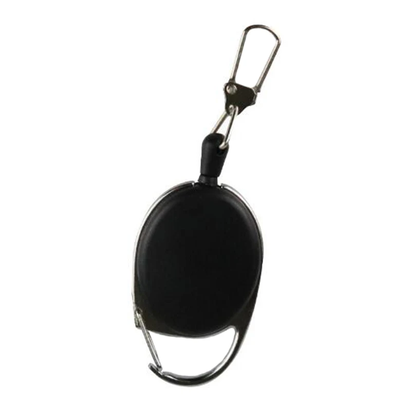 1Pcs/lot Fishing Keychain Reel Pull Adjustable Flexible Elastic Bar Clip Fly Anti-lost retractable keychain