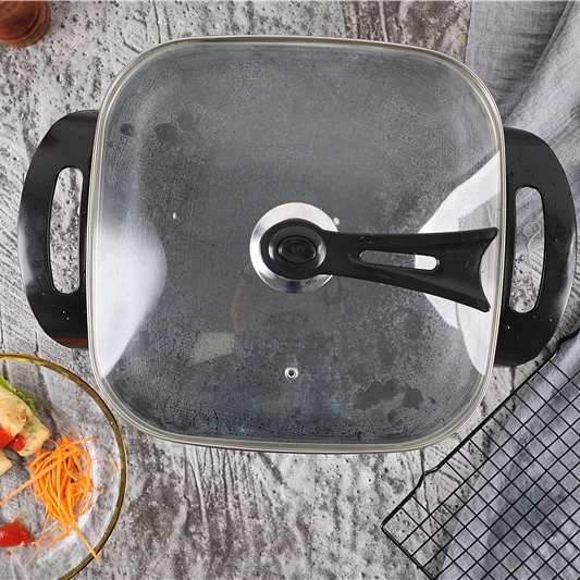 30CM Square Non-stick Coating Multifunction Electric Heating Pan with Temperature Control