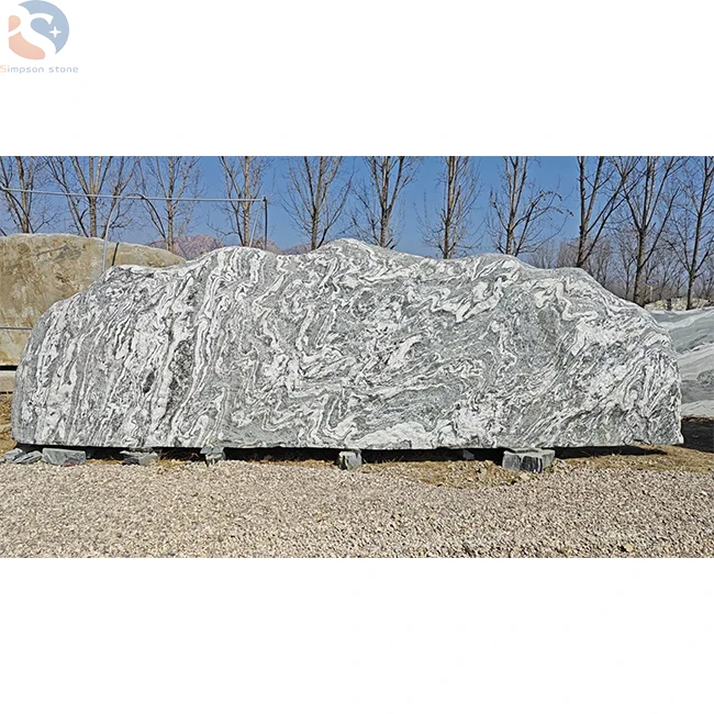 China Juparana Landscape Granite Chinese Grey Stone Customized Surface Color Cut From Origin Type Use For  Garden Decoration