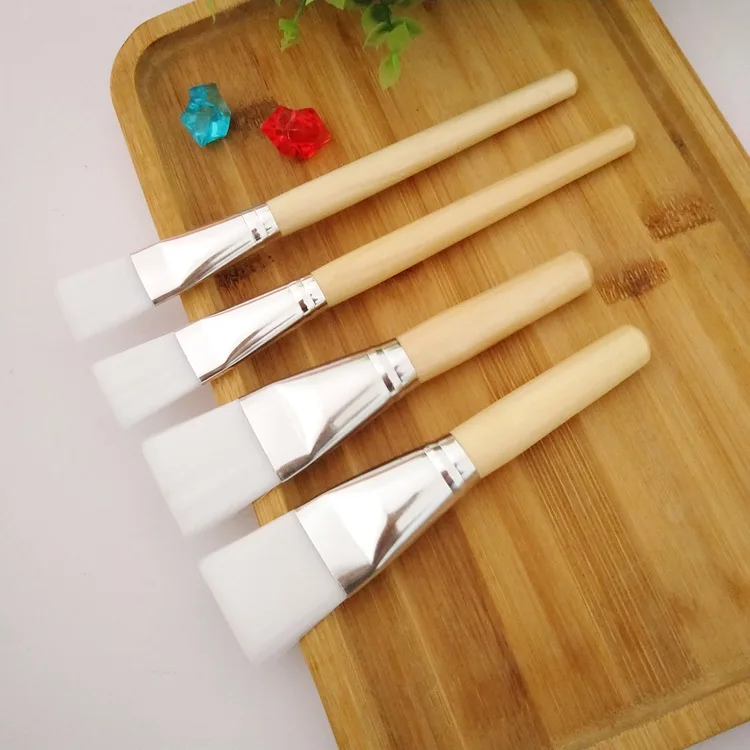 
Wooden wood handle makeup facial soft nylon hair head brushes factory wholesale price barcode service 