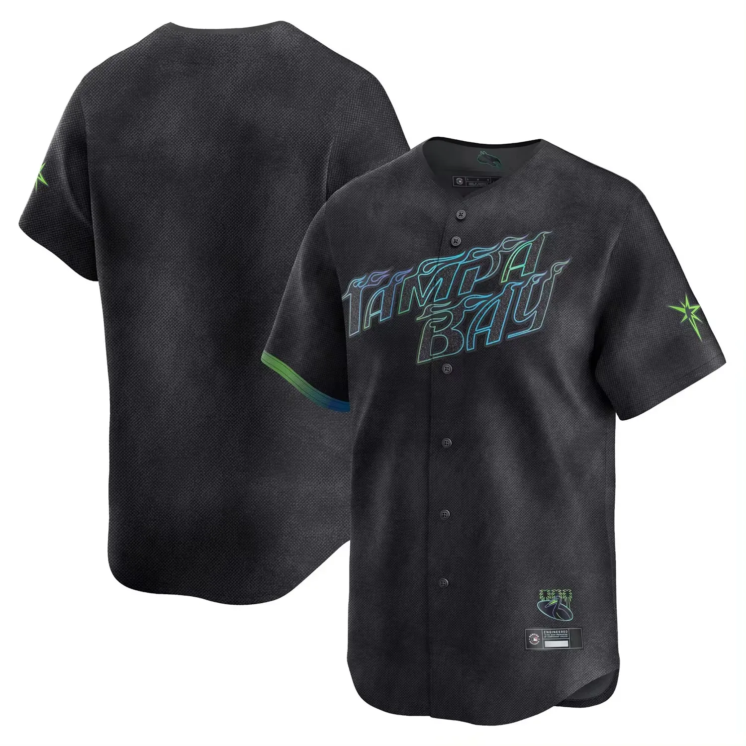 Tampa Bay New Season Charcoal 56 Randy Arozarena 2 Yandy Diaz 18 Shane McClanahan 2025 City Connect Rays Baseball Jerseys