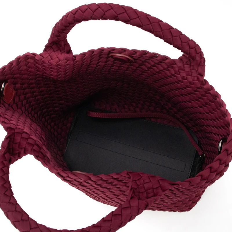 High end leather woven bag for women ladies luxury handbags, versatile one shoulder underarm bag cross-border texture handheld
