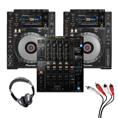 Пионеры CDJ-900 NXS (пара) + DJM-900 NXS2 наушники-кабель