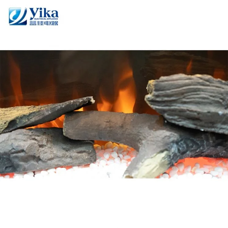 New product 1000W/2000W White gray effect surround european style electric fireplace