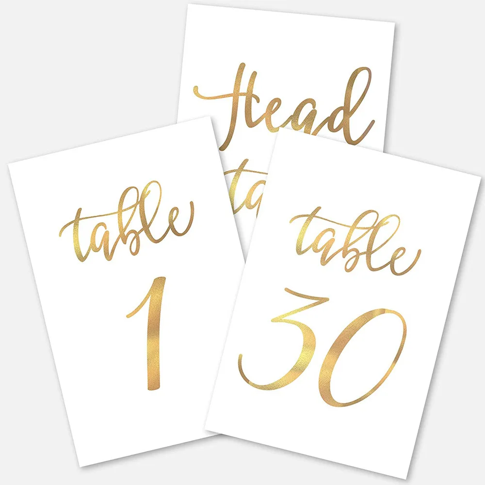 JOYEN New Product Ideas Table Numbers Double Sided Cards Plus Head Table and Gift Table Cards for Wedding Reception(1-30)