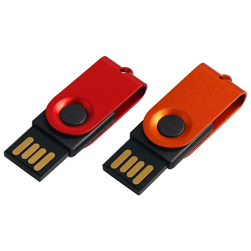 Custom Logo Promotional Gift Waterproof Metal Mini 2.0 Usb Flash Drive Swivel Stick 1 gb 2 Gb 4GB 8GB 16GB 32GB 64GB 128gb 256GB