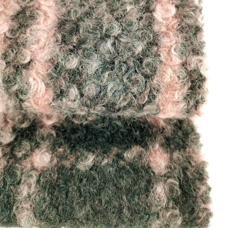 Fashion/Hot selling Screen Printing Polyester Knitted Wool Fabric for winter coats 320GSM 100%P