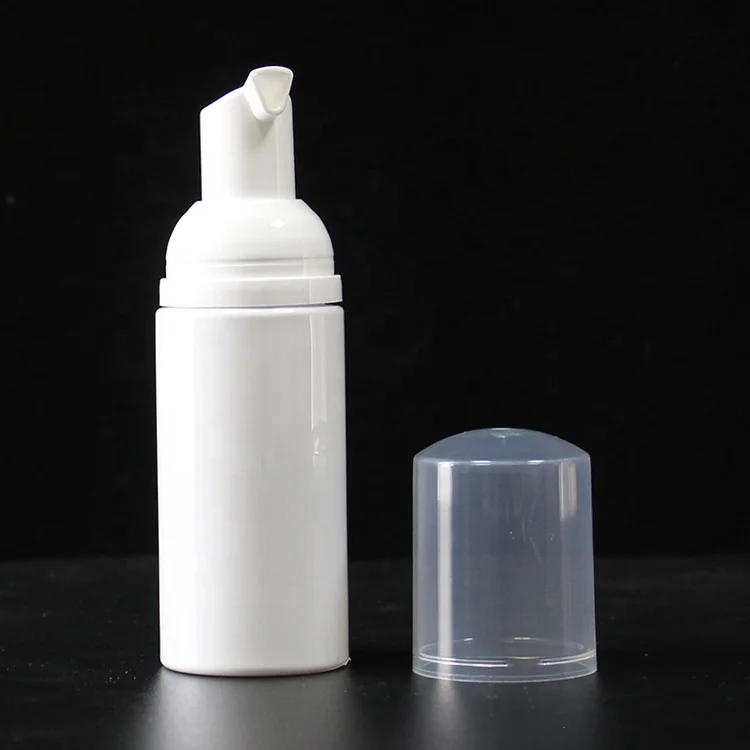PET empty 50ml 60ml 80ml 100ml plastic wash airless round shape pearl white foaming soap pump bottle