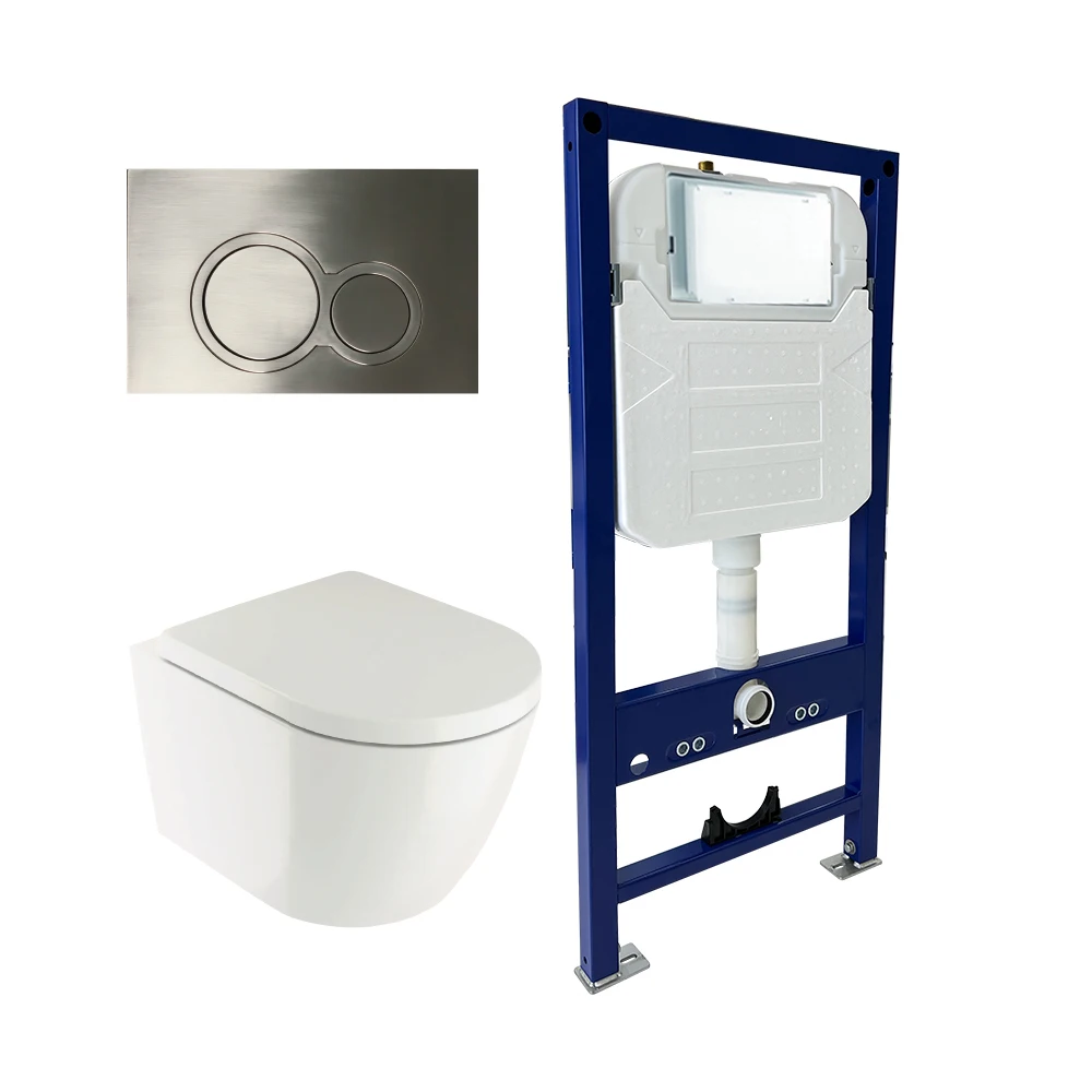 Dual flush concealed cistern hidden in wall hung toilet frame water tank for wall hung toilets with good quality flush system