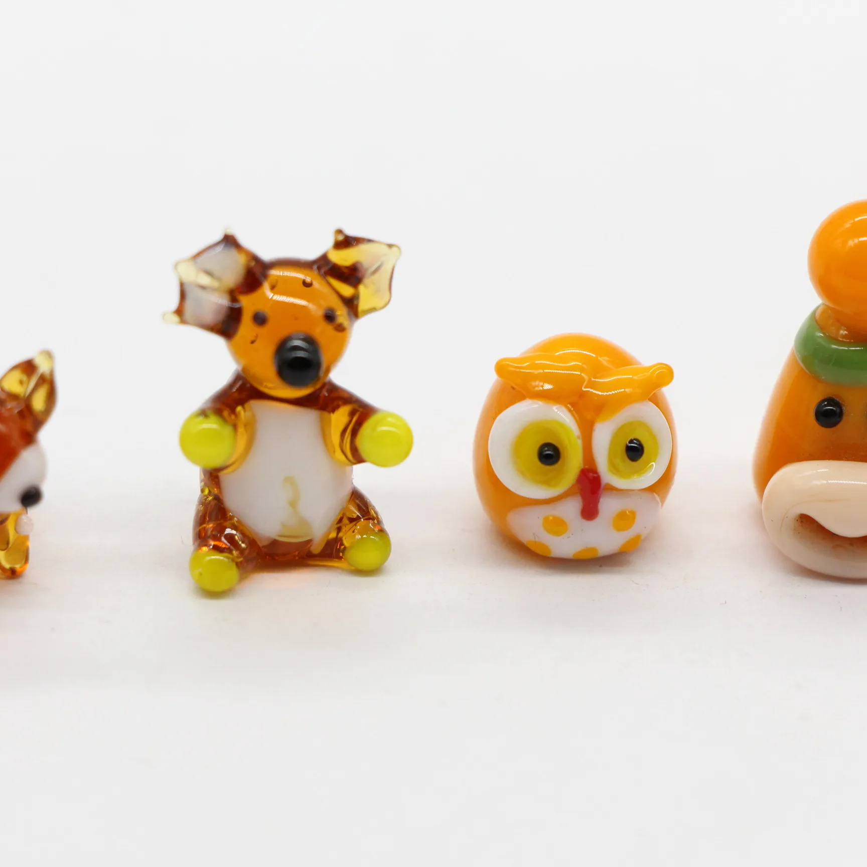 handmade mini small miniature glass figurines cute animal art home decoration